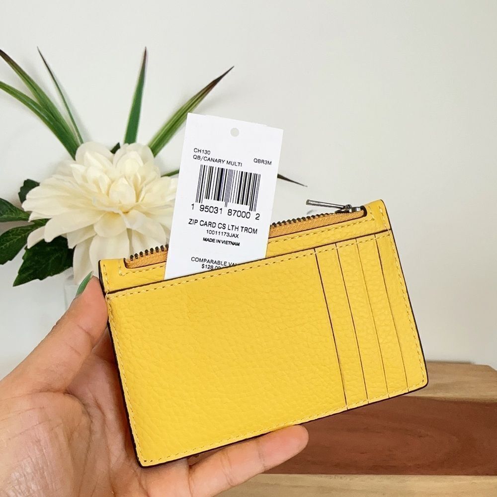 NWT Coach Zip Card Case With Trompe L'oeil Print - Picture 4 of 5